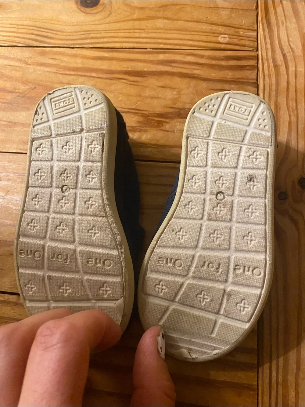Toms Baby Navy Canvas Slip-On Sneakers